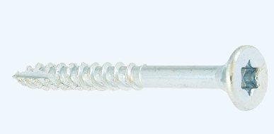 Vis à bois tête fraisée Torx acier zingué blanc