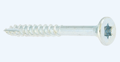 Vis à bois tête fraisée Torx acier zingué blanc