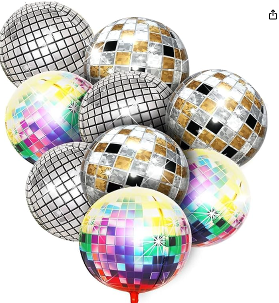9 Pièces Ballon Disco, Boule Disco, Helium